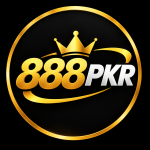 888PKR Official Profile Logo – Premium Gold & Black Design